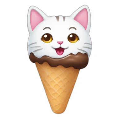 cat-eat-icecream sticker