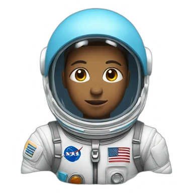 Astronaut with light blue helmet sticker