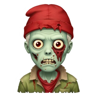 zombie in red hats sticker