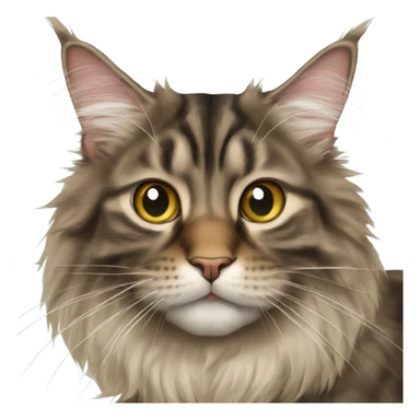 Maine Coon with a fly on his nose sticker