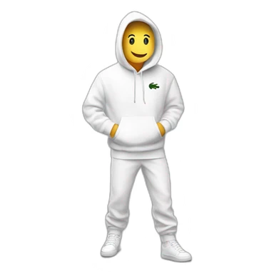 Lacoste tênis friends with white lacoste hoodie sticker