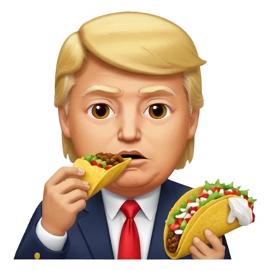 Donald Trump eating tacos sticker