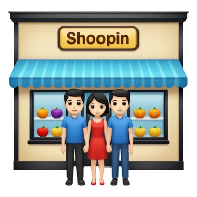 Only two grown characters + shop building sticker