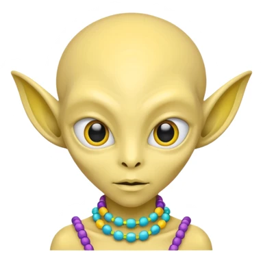 alien living in desert, very colorful, accessories, just face  sticker