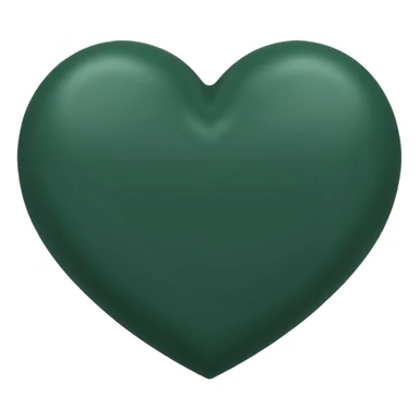 dark green heart, slightly rounded, no text sticker