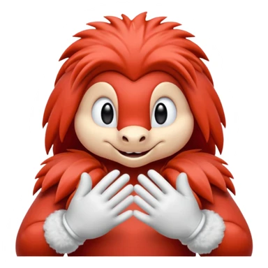 Sonic the hedgehogs friend knuckles a red animal with peach arms and white gloves sticker
