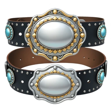 silver concho belt sticker