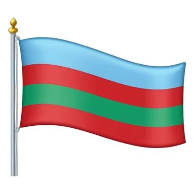 Dagistan flag red down mid light blue and green above sticker