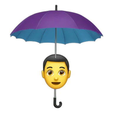 big umbrella in is head sticker