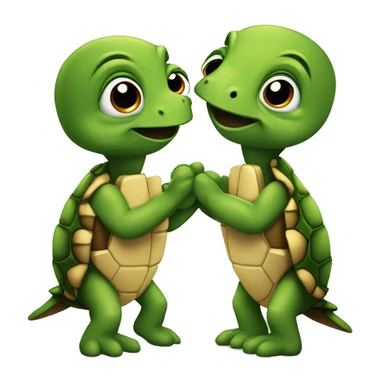 Tortuga y loro enamorados  sticker