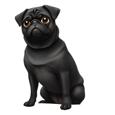 Black pug on the Golden Gate Brodge  sticker