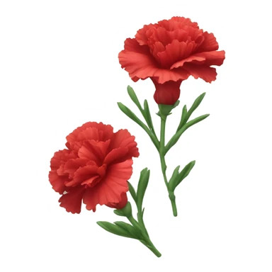 red carnation flower sticker