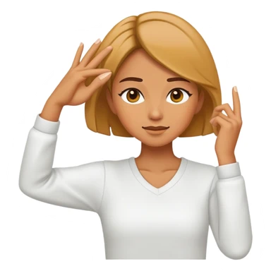 a woman dabbing sticker