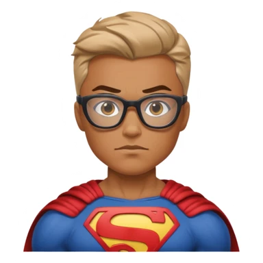 Glasses-Wearing super Heroe sticker