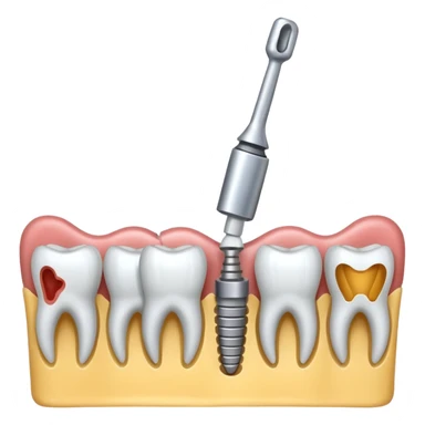 endodoncia dental con lima en la pulpaç sticker