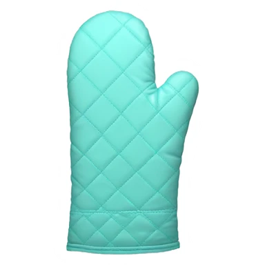 Realistic tiffany blue oven mitt sticker