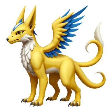 Alpha Renamon-Gryphon-Zeraora-Bastet-Koraidon-Latias-Vernid-Sergal-fusion-hybrid-creature sticker