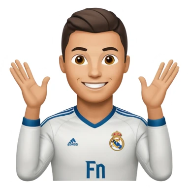 cristiano ronaldo wearing a real madrid jersey sticker