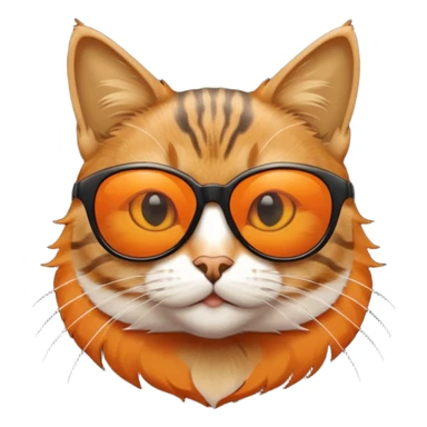 Cat wearing sunglasses sticker