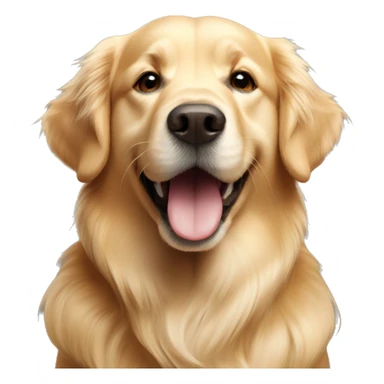 Golden retriever happy sticker