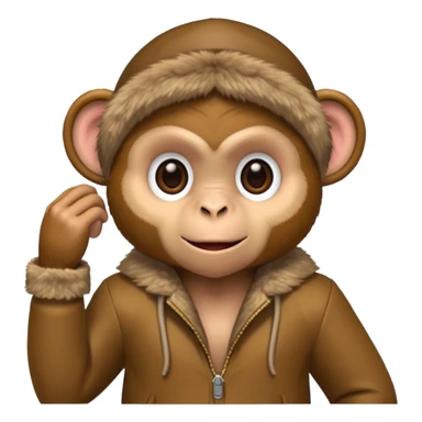 monkey with clothes sticker