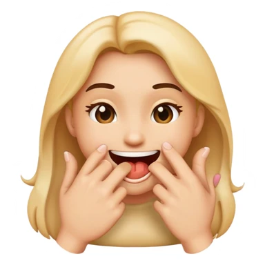 emoji biting finger seductively sticker