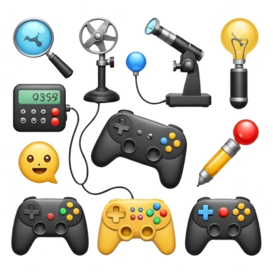 create an emoji pack for a discord server with this description Initially, ADN-13 began as a private Discord server for three scientists. They discovered that gaming sessions and informal communication revealed cognitive potential better than any laboratory tests.  sticker