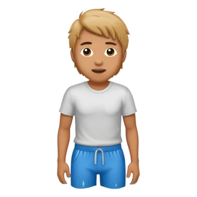 A man coming out of a toilet sticker