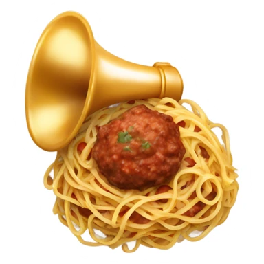 spaghetti and meatballs french horn sticker