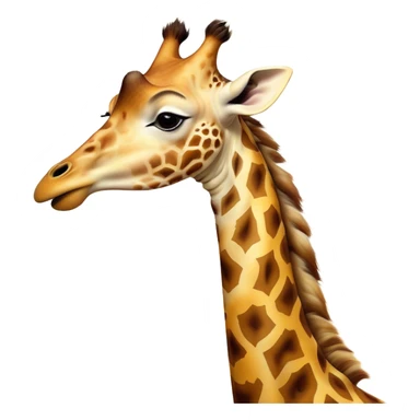 Cinematic Cute Yawning Giraffe Portrait Emoji, Head tilted slightly with a dramatic, wide-open yawn, showcasing a soft, patterned Fur of warm yellows and browns with a long, drooping neck and eyes barely open in drowsy contentment, Simplified yet irresistibly adorable features, highly detailed, glowing with a soft, cozy glow, high shine, relaxed yet expressive, stylized with a touch of savannah whimsy, bright and endearing, soft glowing outline, capturing the essence of a sleepy yet affectionate giraffe, so drowsy it feels like it could stretch right out of the screen and curl up for a nap! sticker