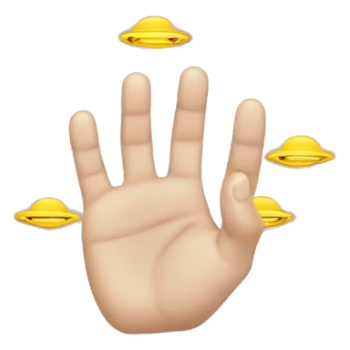 Two hands forming UFO letters with fingers sticker