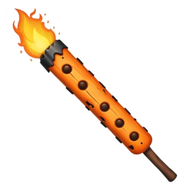 wood fire stick  sticker