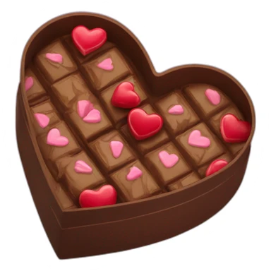 heart chocolate box sticker