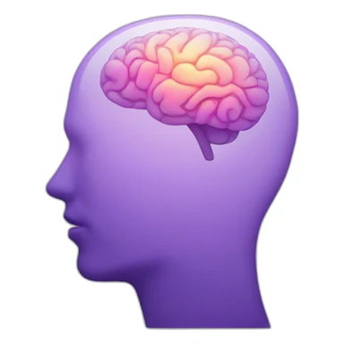 Human silhouette with AI brain sticker