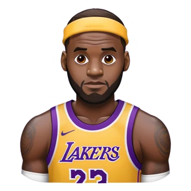 LeBron James wearing Lakers jersey sticker