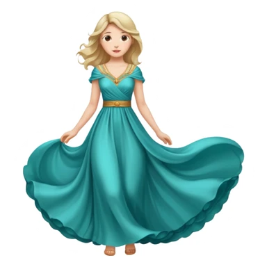 Woman curtsy sticker