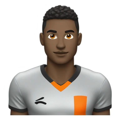 Footballeur loups en tenue orange et noir sticker