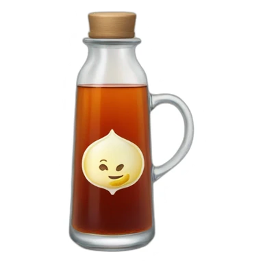 Turkish tea in a turkish glass bottle sticker