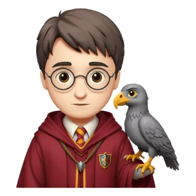 buckbeak and harry potter sticker
