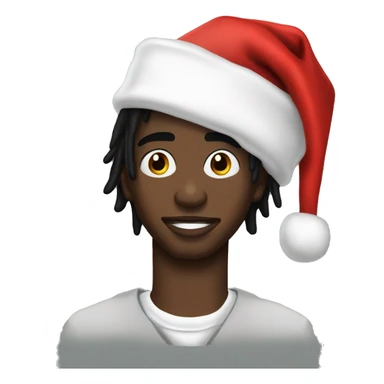 make playboi carti the rapper with a santa hat  sticker