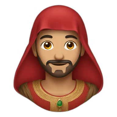 Arab with a red kafiya sticker