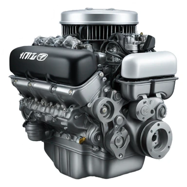 simplistic v8 engine sticker