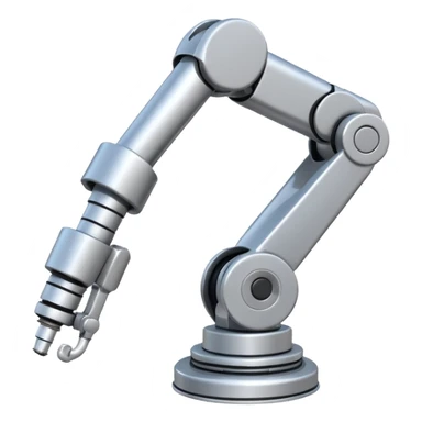 Industrial Arm – Silver robotic arm, gripping tool sticker