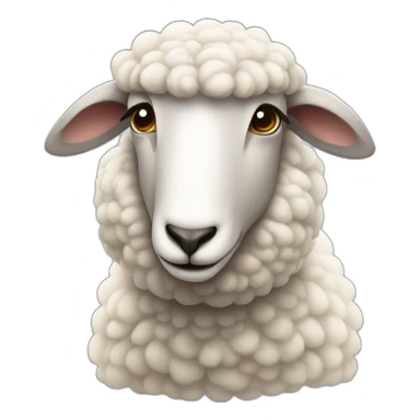 Strict sheep with short hair sticker