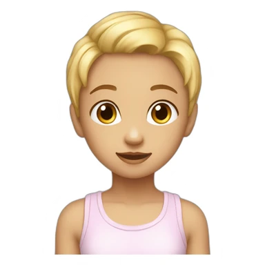 upperbody female young child light skin boyshorts cute adorable sweet sticker