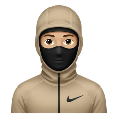 Hombre con pasamontañas nike sticker