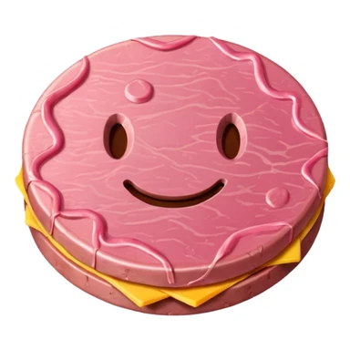 coin made of SPAM MEAT sticker