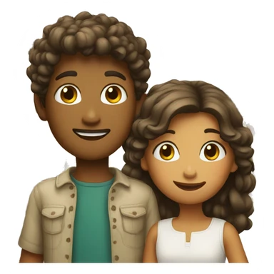 a girl and a boy in italy sticker