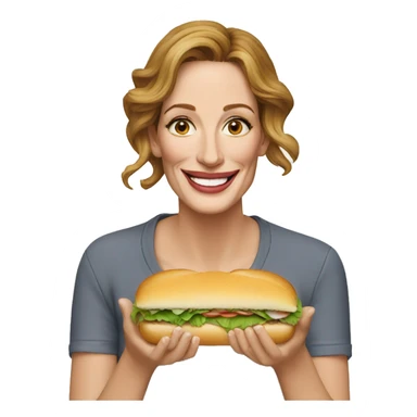julia roberts eating sandwich sticker