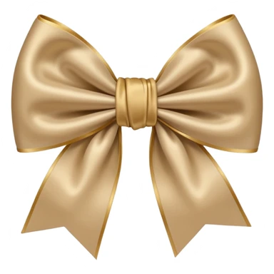 Beige bow enoji sticker